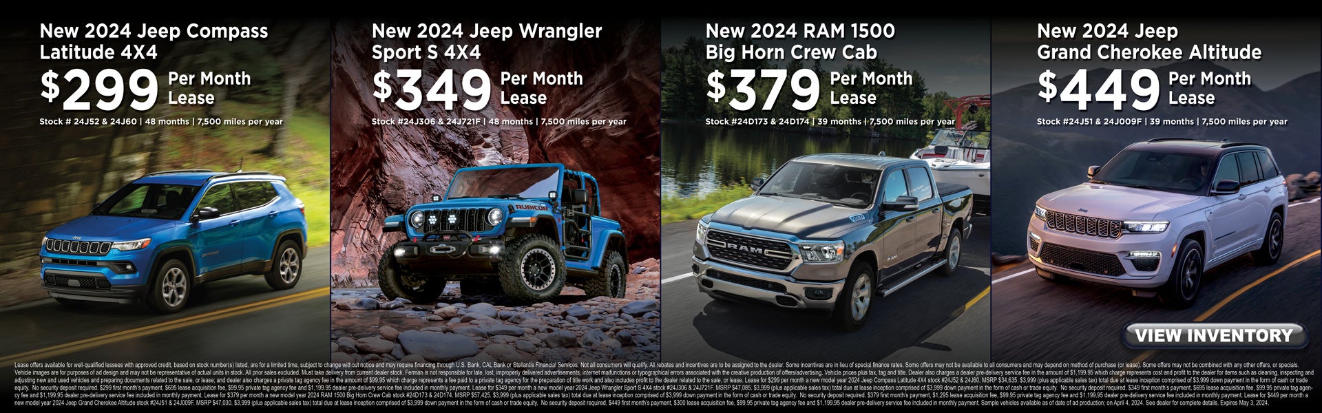 April Leases on New Jeep and RAM | Ferman New Port Richey