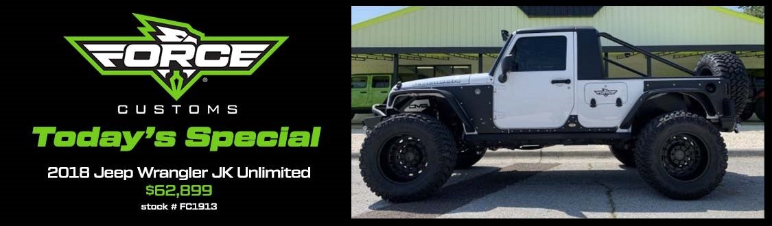FORCE Customs Special | 2018 Jeep Wrangler JK Unlimited $62,899 | Stock# FC1913