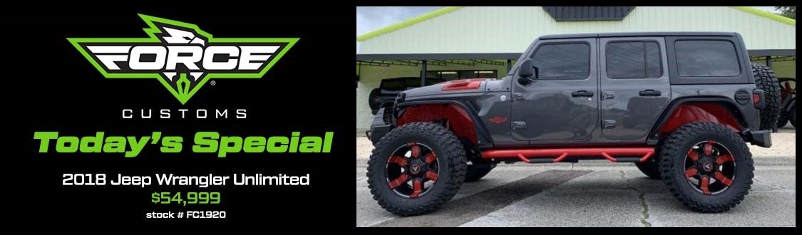 Force Customs Special | 2018 Jeep Wrangler Unlimited $54,999 | Stock# FC1920